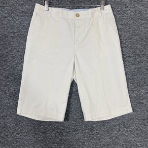 NWOT Liz Claiborne Audra Bermuda Shorts Beige Khaki 100% Cotton Womens 10 Preppy